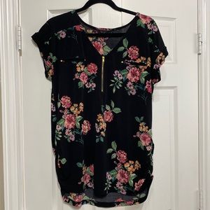 Large floral blouse